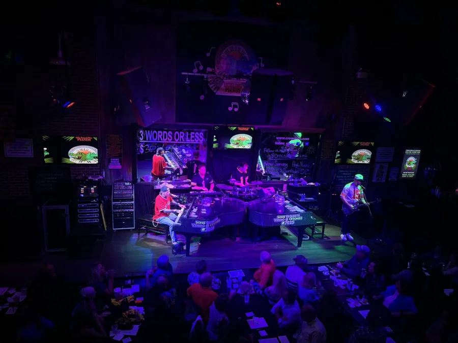 A full house at Crocodile Rocks facing the stage on a show night