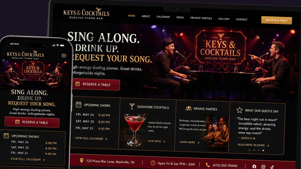 Crocodile Rocks' own branded website selling its own tickets